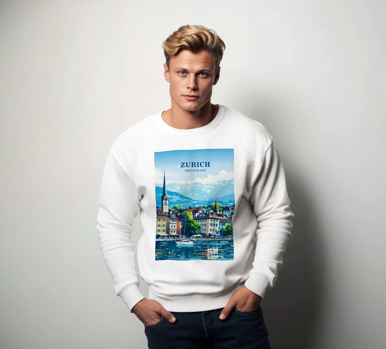 Zurich Switzerland Sweatshirt von Travelstudio