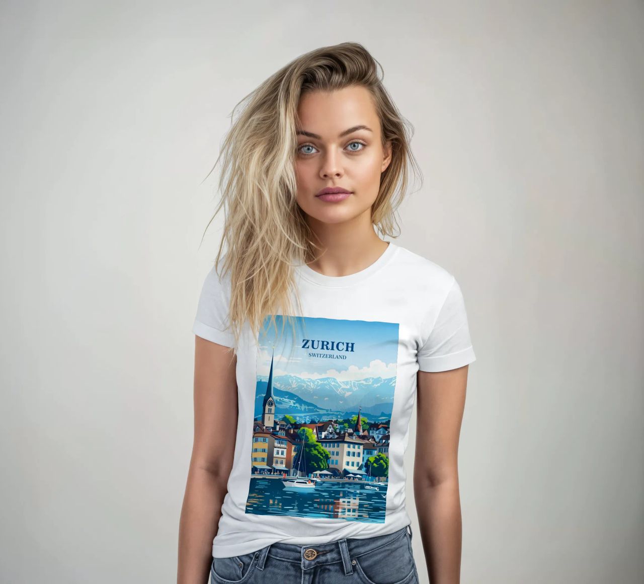 Zurich Switzerland Frauen T-Shirt von Travelstudio