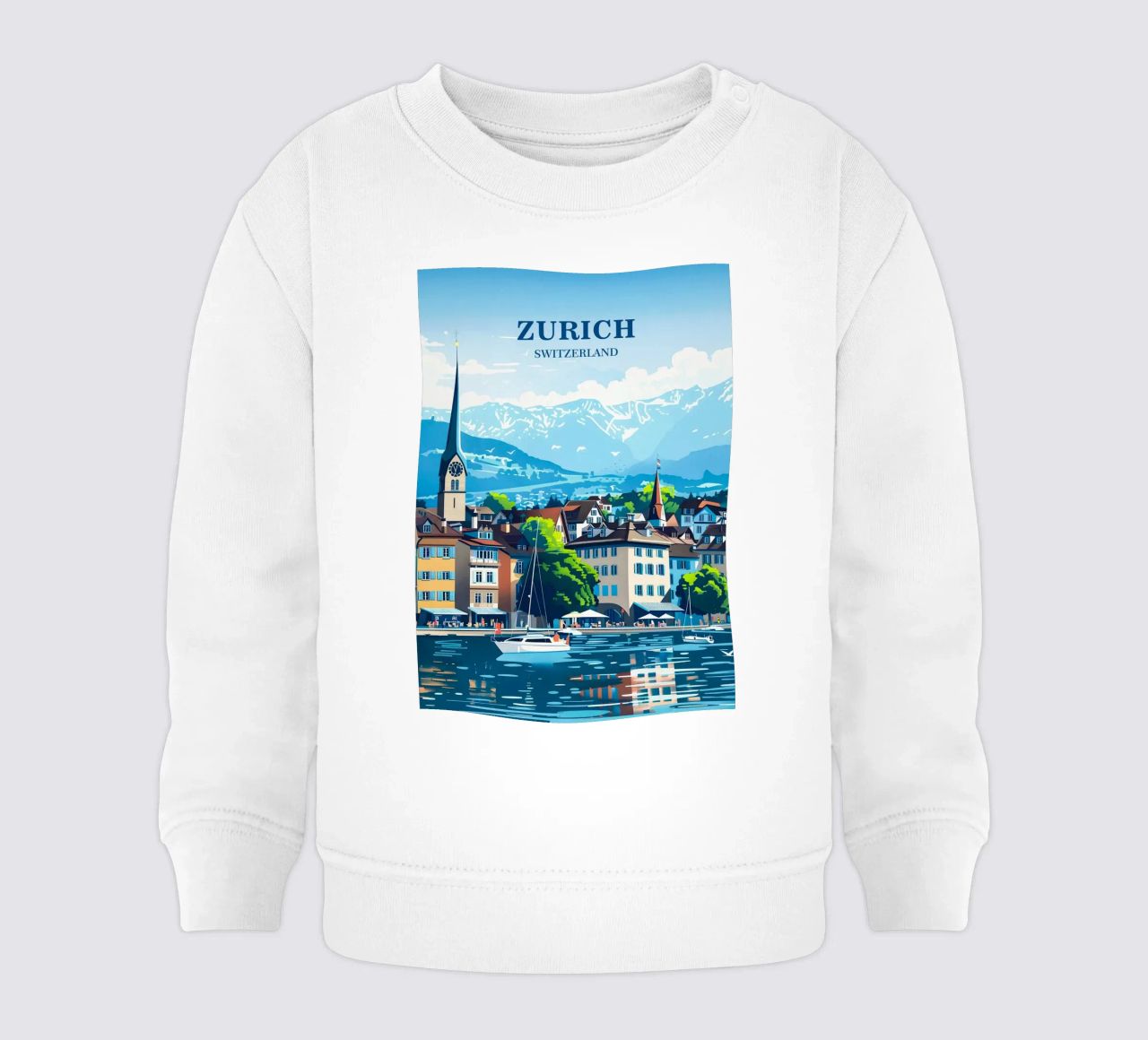 Zurich Switzerland Baby Sweatshirt von Travelstudio