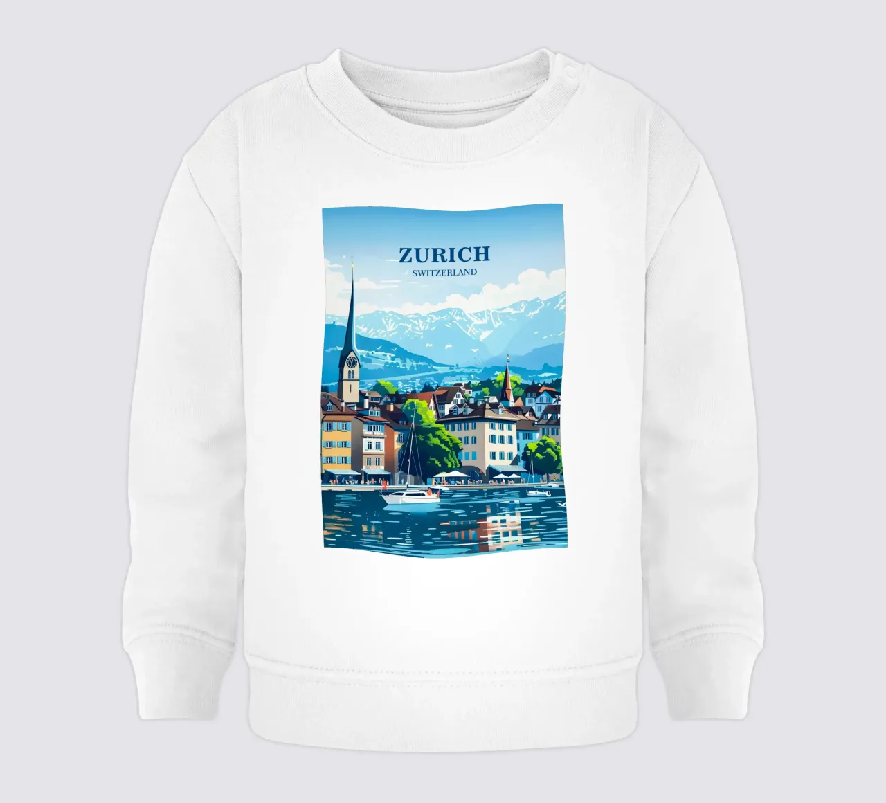 Zurich Switzerland felpa neonato da Travelstudio