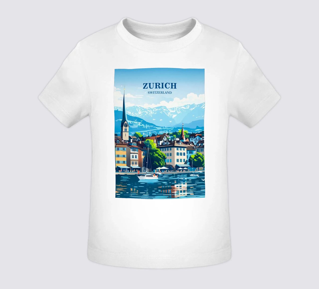 Zurich Switzerland Baby T-Shirt von Travelstudio