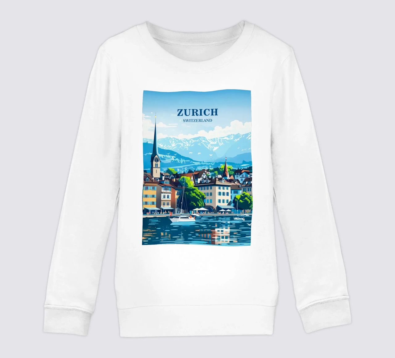 Zurich Switzerland Kinder Sweatshirt von Travelstudio