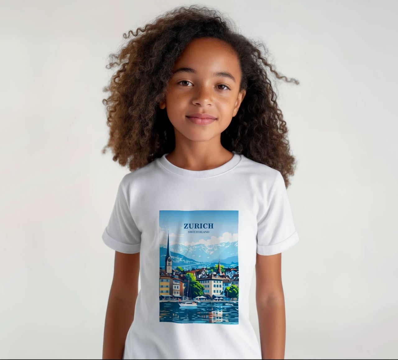 Zurich Switzerland Kinder T-Shirt von Travelstudio