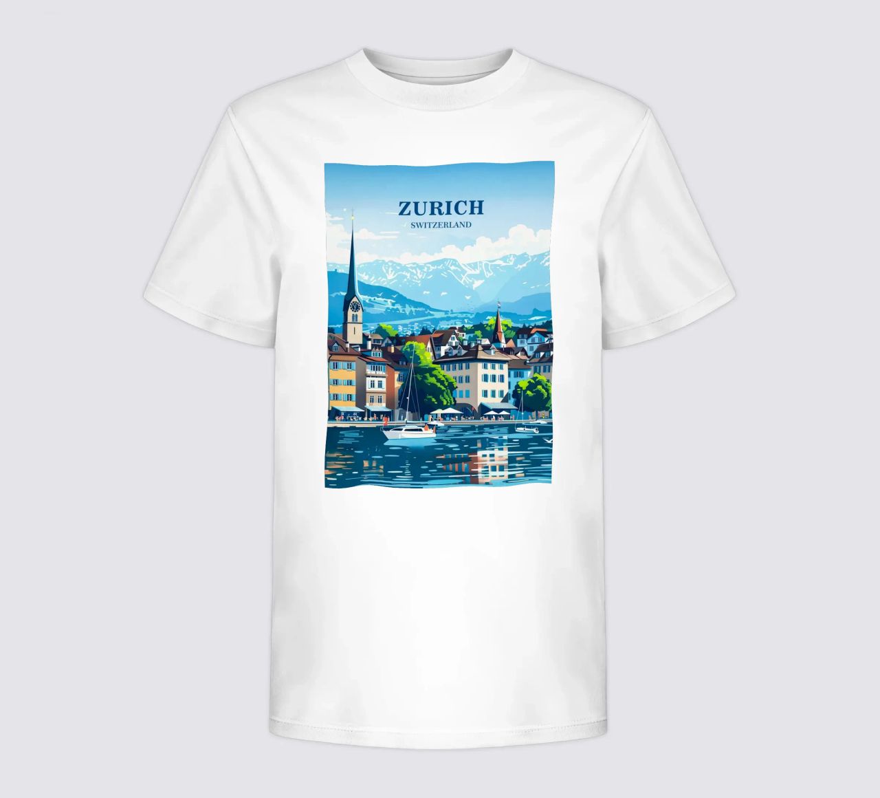 Zurich Switzerland Kinder T-Shirt von Travelstudio