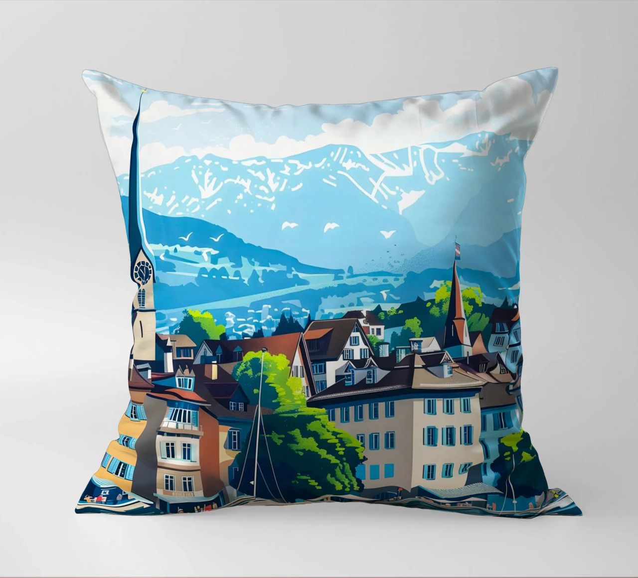 Zurich Switzerland Kissen von Travelstudio