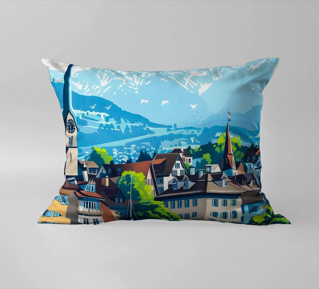 Zurich Switzerland Kissen von Travelstudio