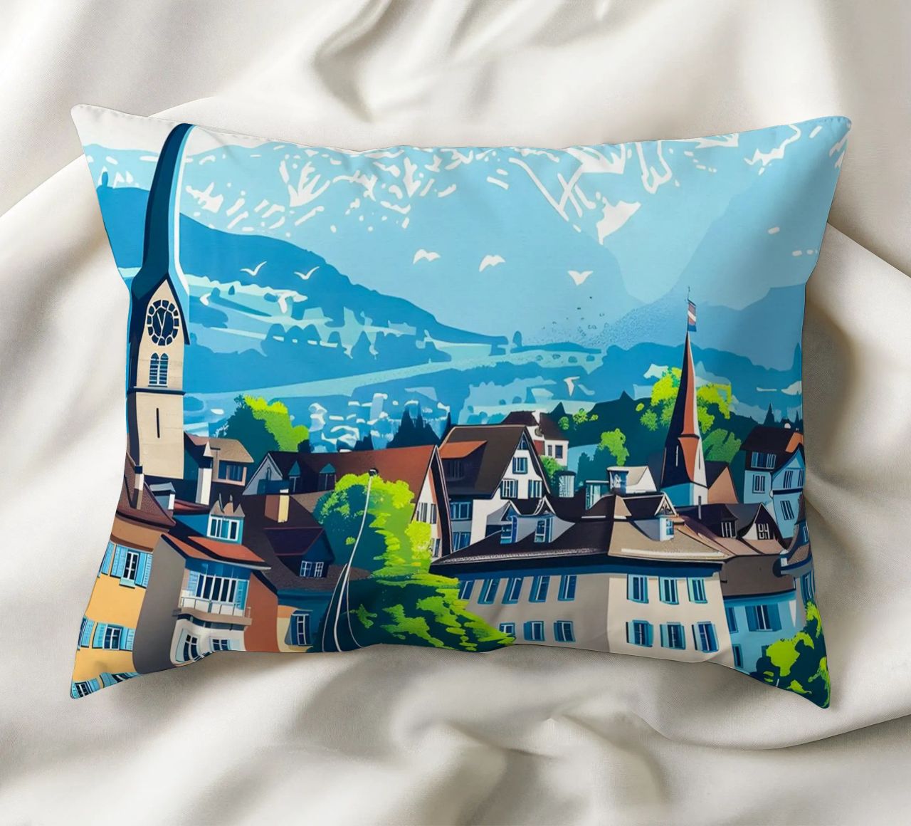 Zurich Switzerland Kissen von Travelstudio