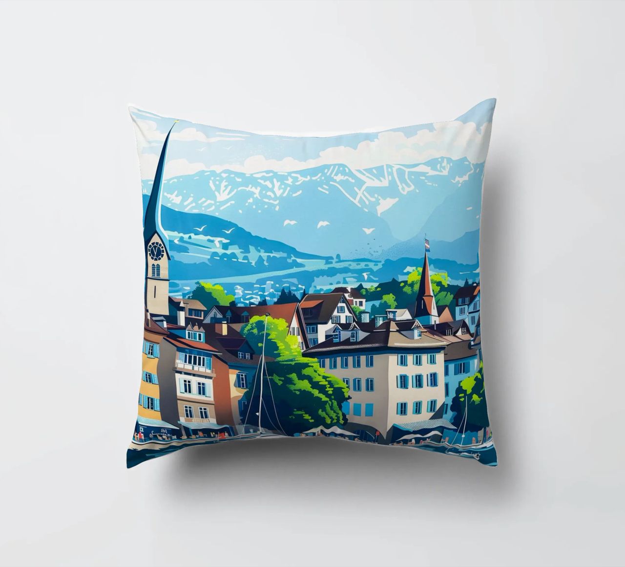 Zurich Switzerland Kissen von Travelstudio