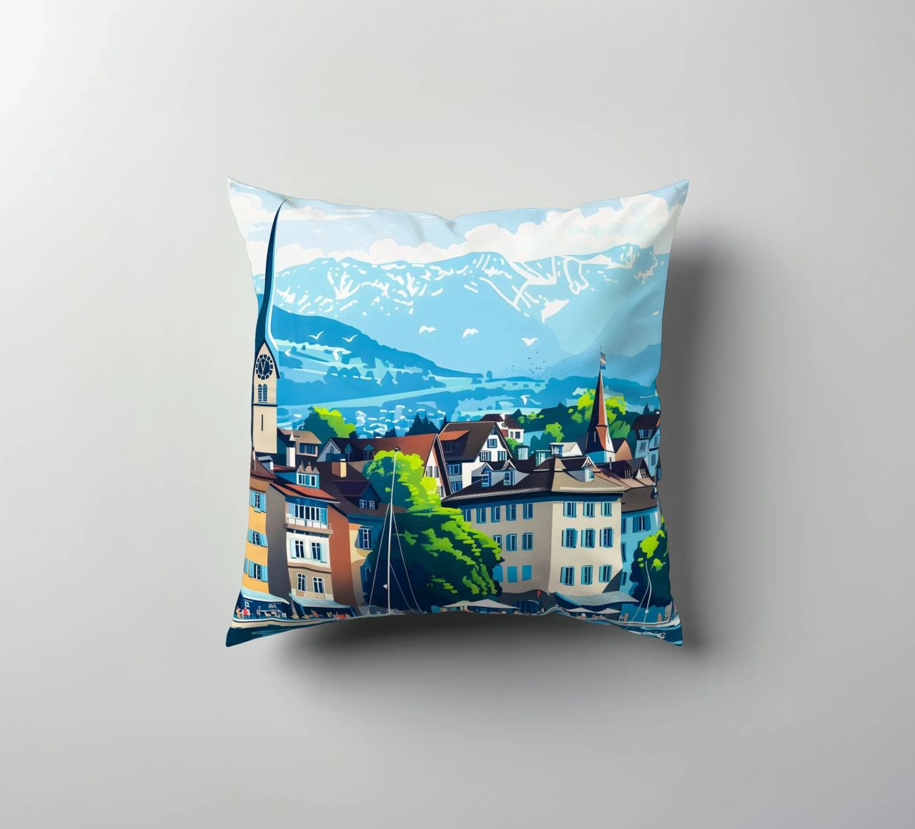 Zurich Switzerland Kissen von Travelstudio