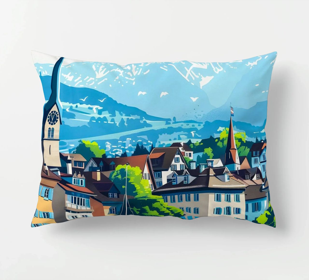 Zurich Switzerland Kissen von Travelstudio