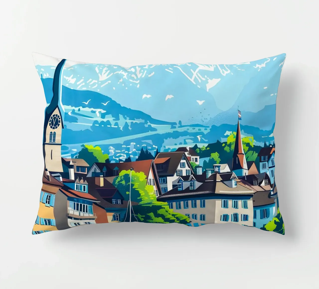 Zurich Switzerland cuscino da Travelstudio