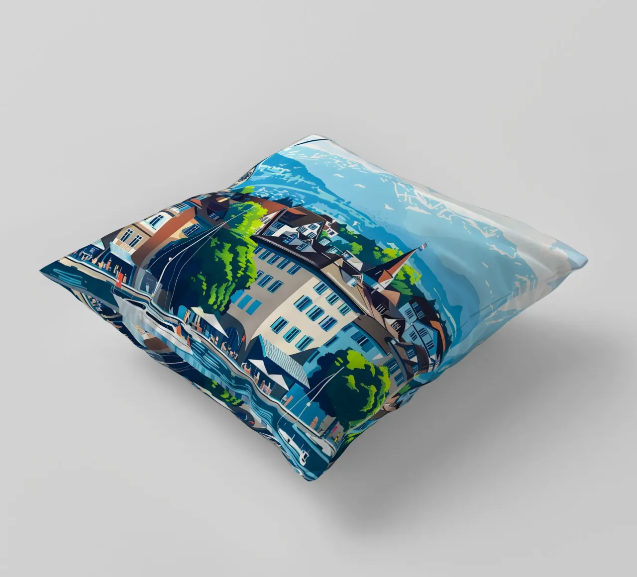 Zurich Switzerland cuscino da Travelstudio