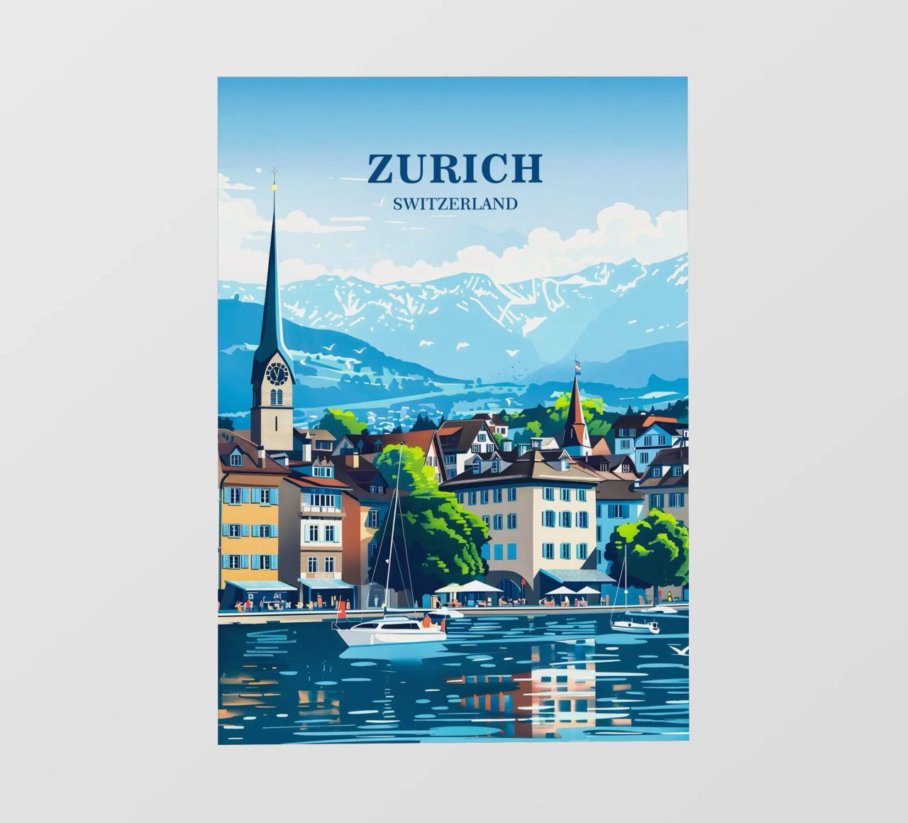 Zurich Switzerland Backlit Folie von Travelstudio