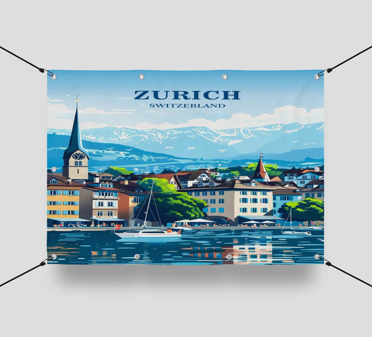 Zurich Switzerland PVC Plane von Travelstudio