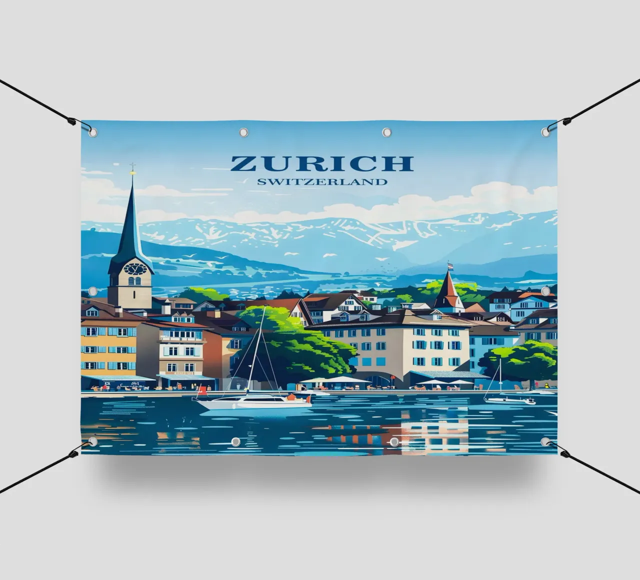 Zurich Switzerland telo in pvc da Travelstudio