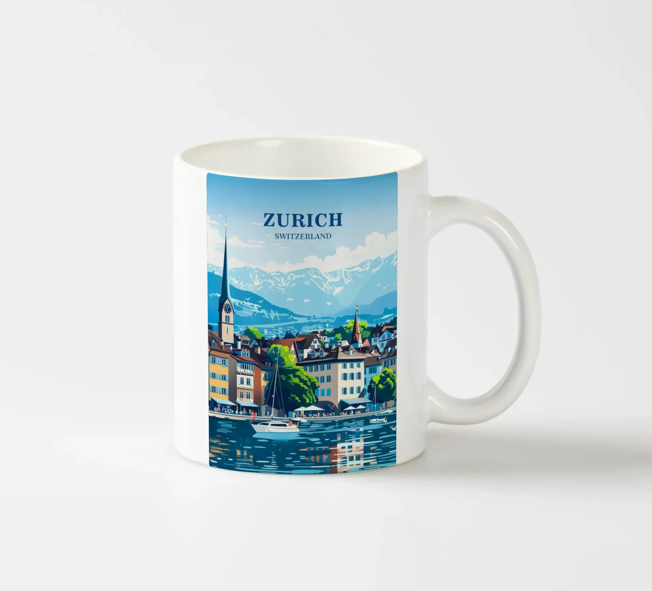 Zurich Switzerland tazza in ceramica da Travelstudio