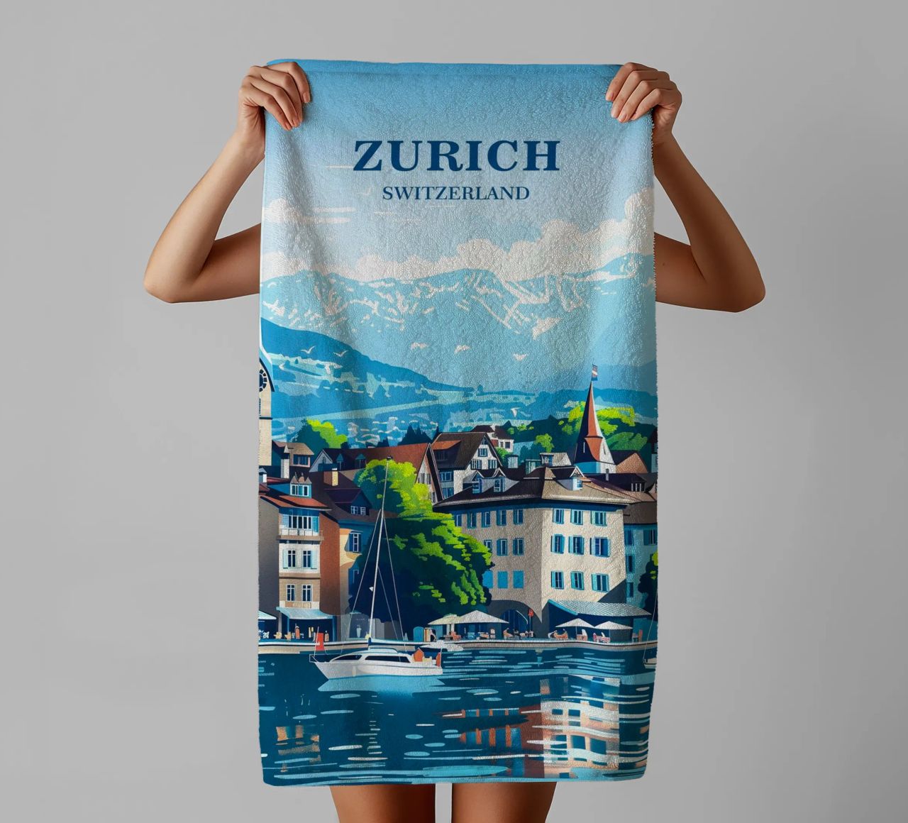Zurich Switzerland Handtuch von Travelstudio