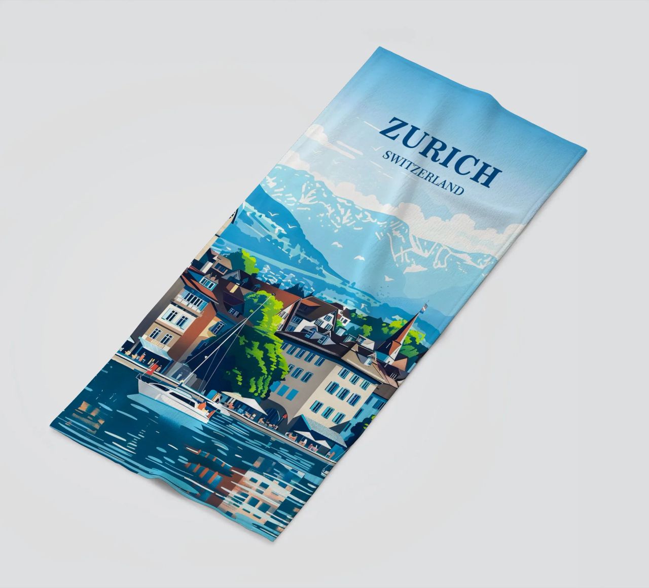 Zurich Switzerland Strandtuch von Travelstudio
