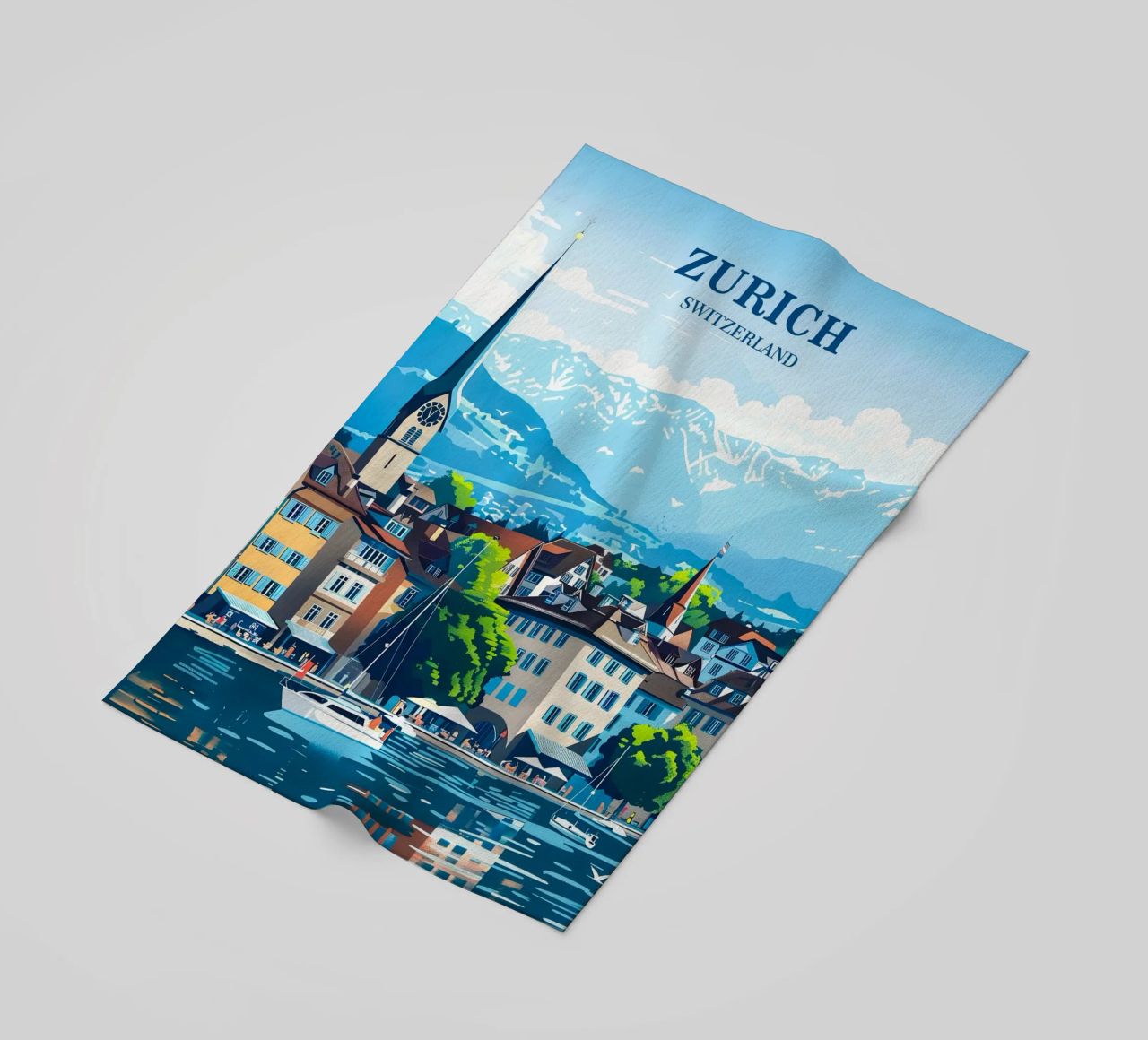 Zurich Switzerland Strandtuch von Travelstudio