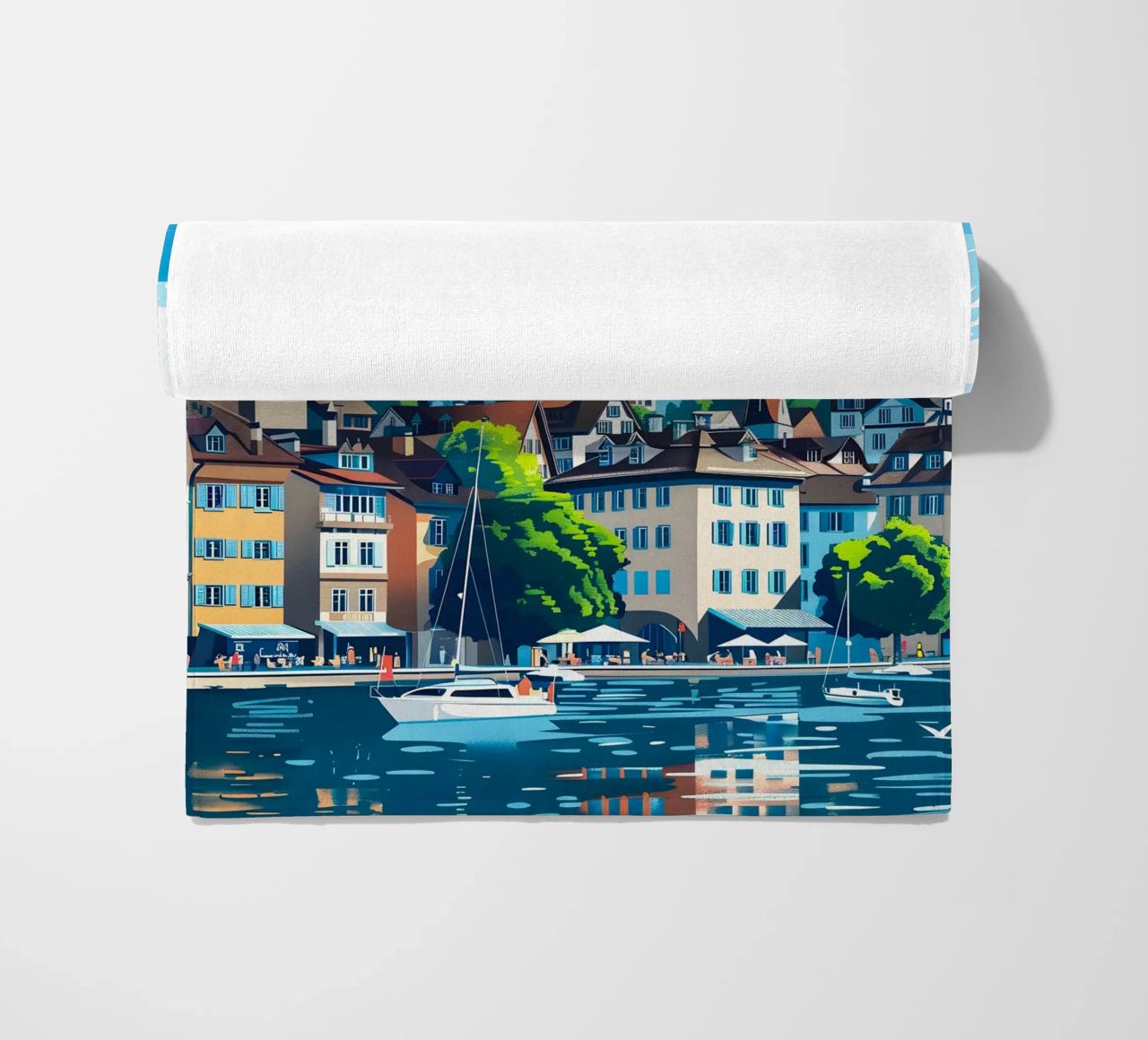 Zurich Switzerland Strandtuch von Travelstudio