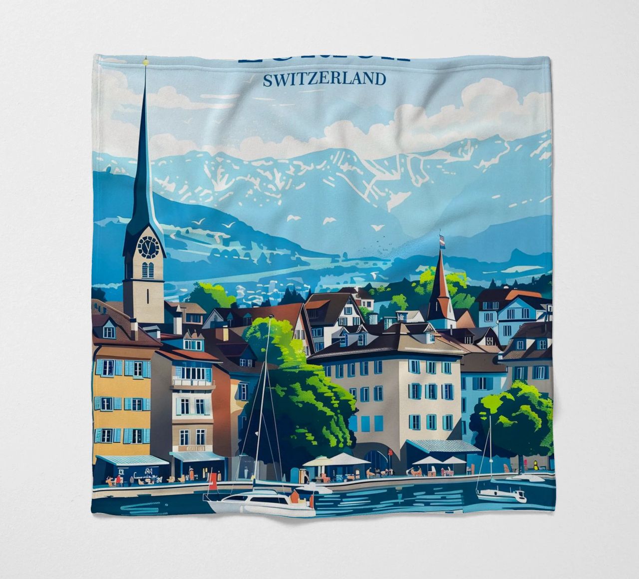 Zurich Switzerland Fleecedecke von Travelstudio