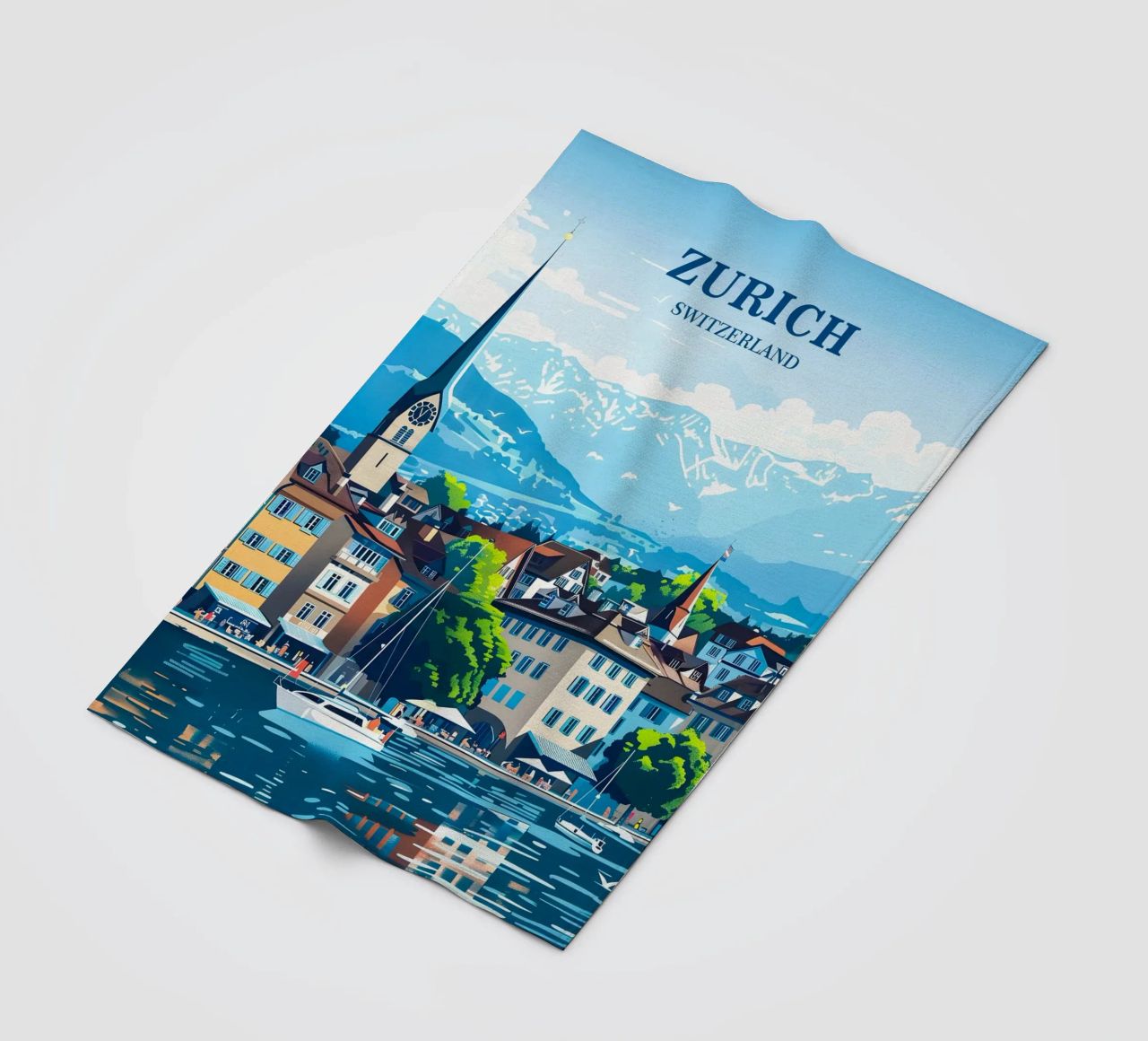 Zurich Switzerland Fleecedecke von Travelstudio