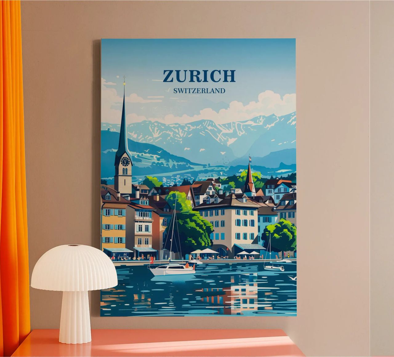 Zurich Switzerland Leinwand von Travelstudio