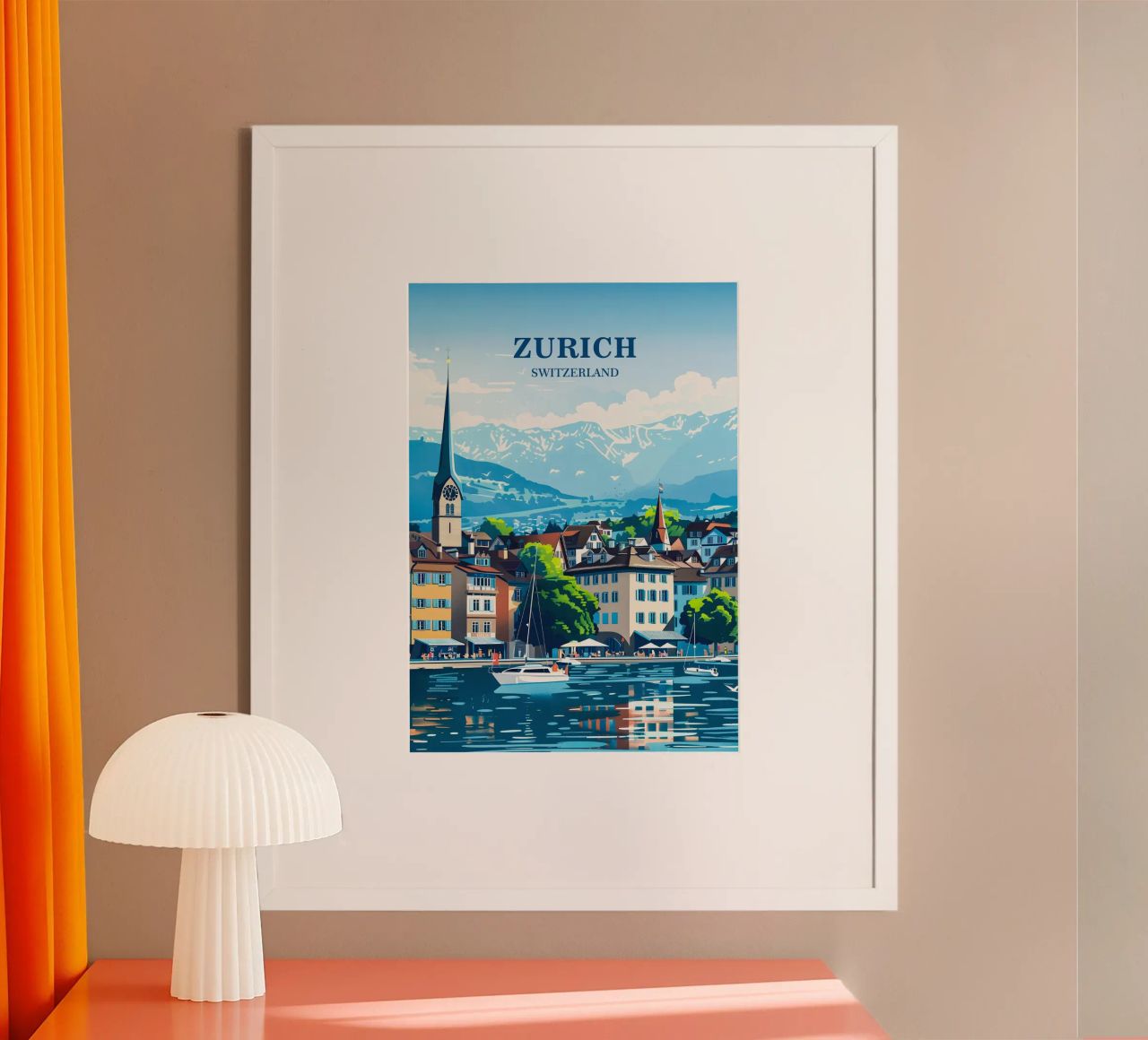 Zurich Switzerland Poster von Travelstudio