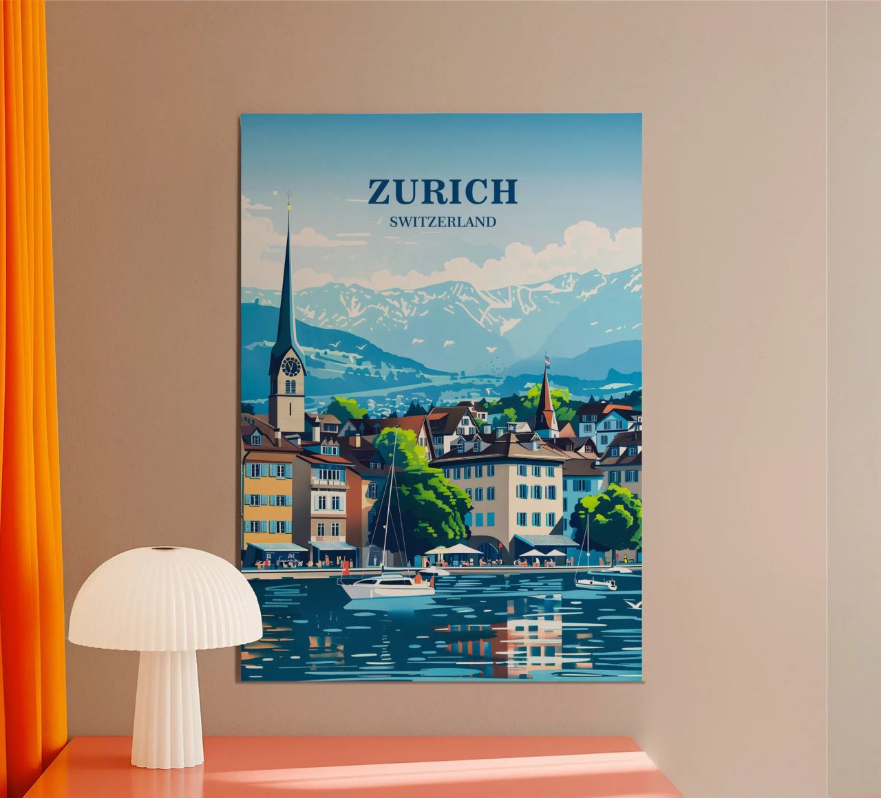 Zurich Switzerland Poster von Travelstudio