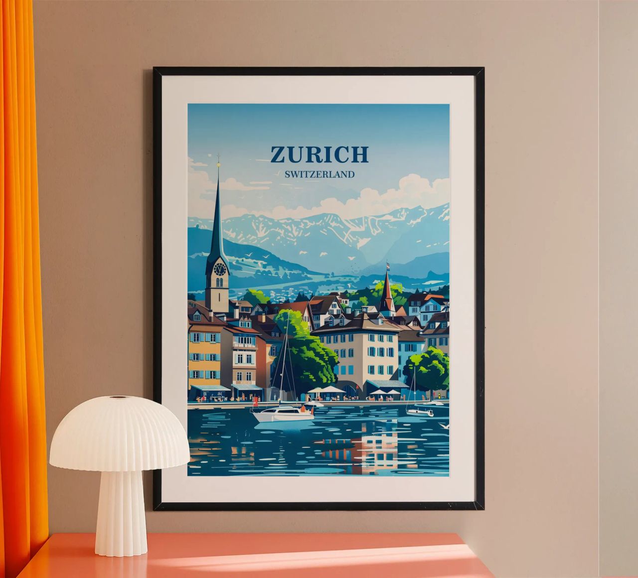 Zurich Switzerland Poster von Travelstudio