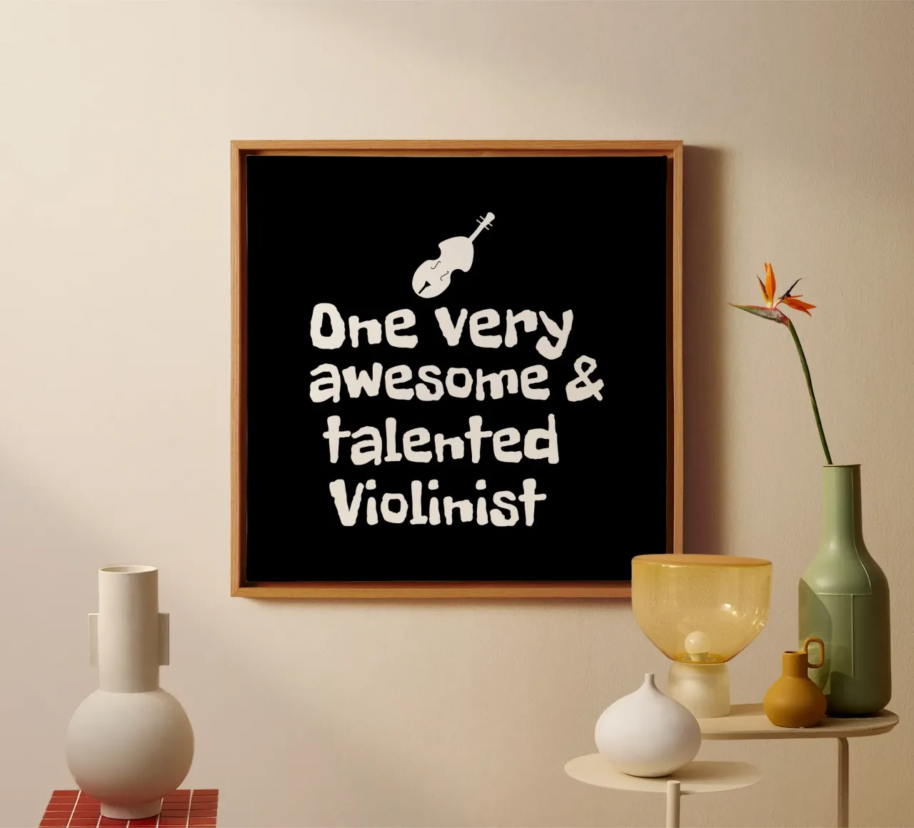 One very awesome and talented violinist tela con Cornice a cassetta da happieeagle