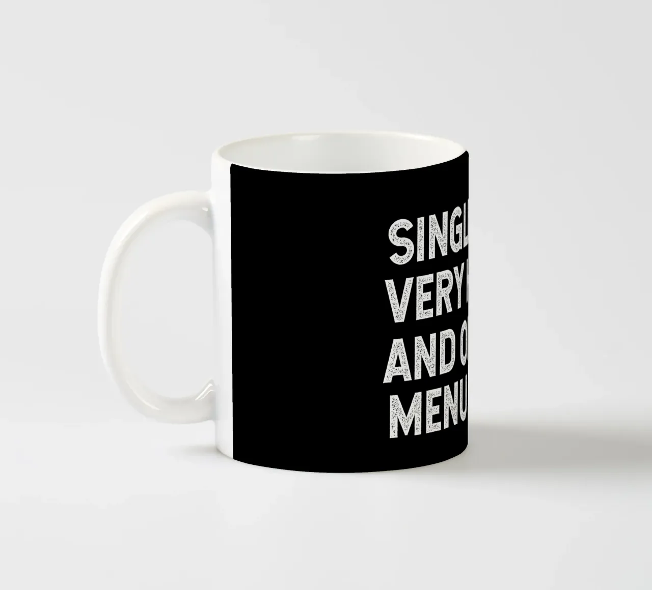 Single very happy and off the menu tazza in ceramica da happieeagle