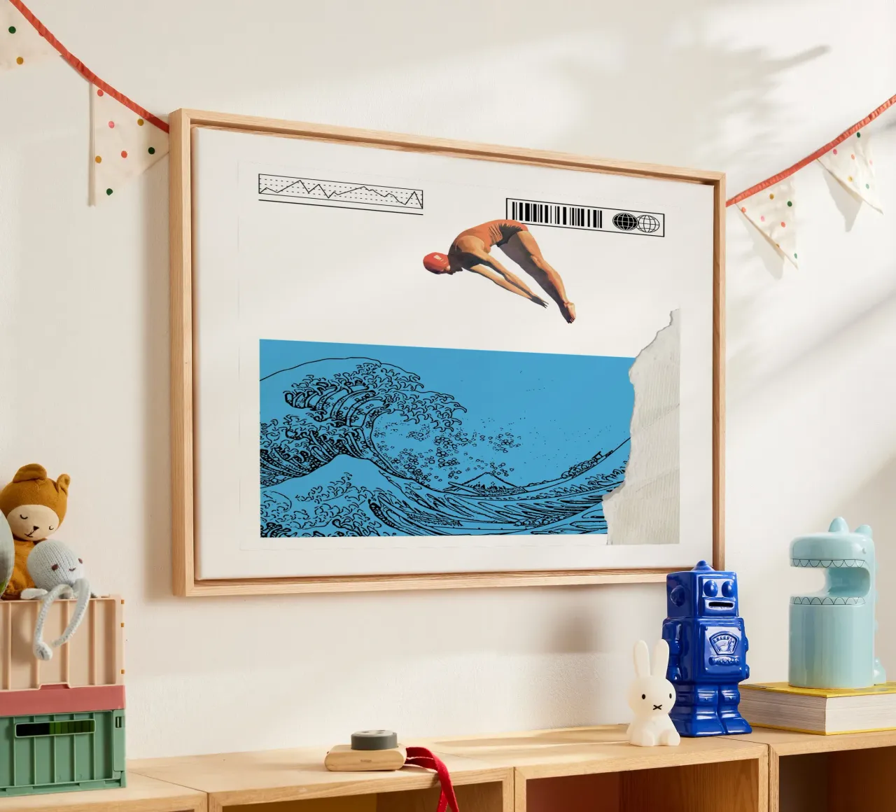 WAVE OF MOMENTUM canvas met Baklijst van Einfach Uebel