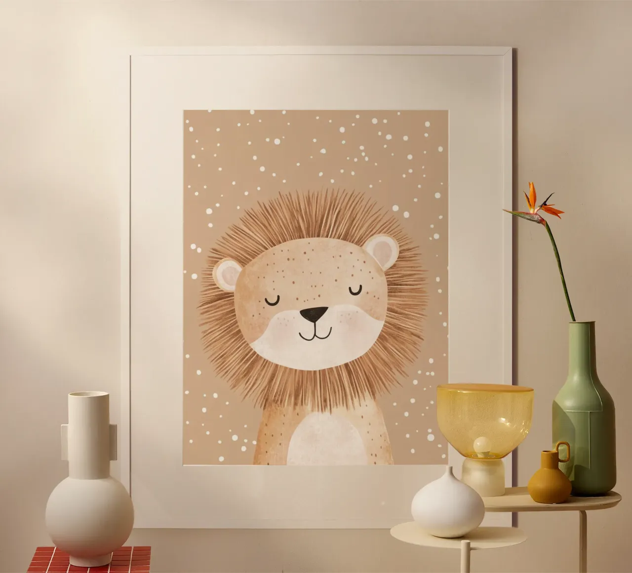 Little Lion poster met kunststof frame van treechild
