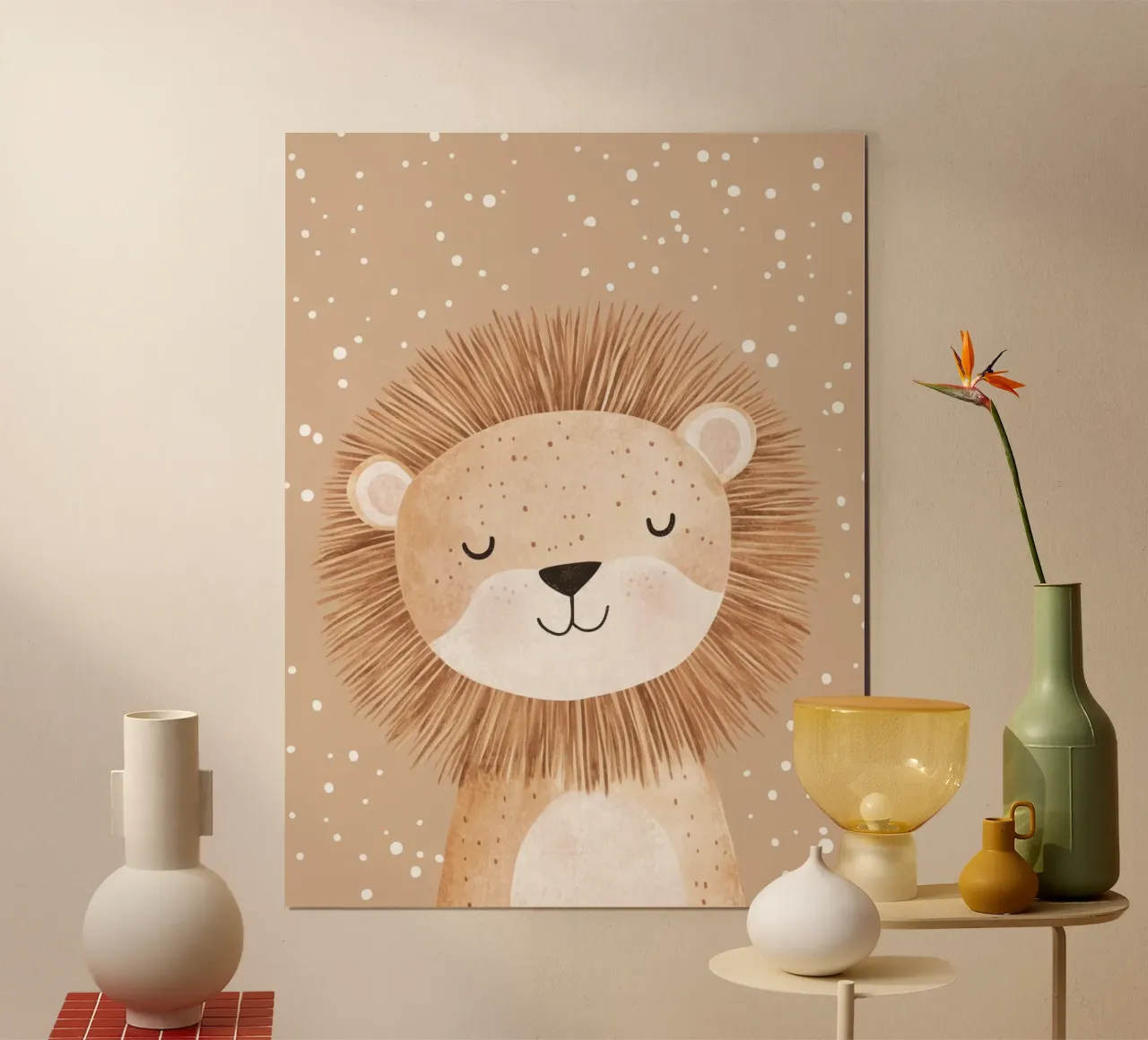Little Lion poster met kunststof frame van treechild
