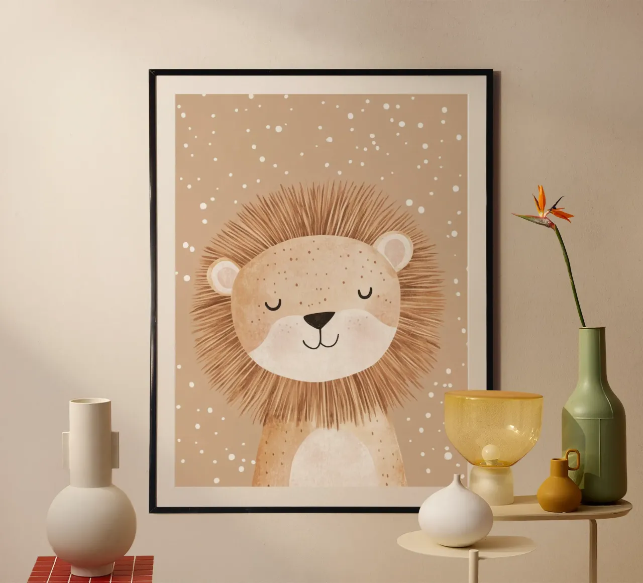 Little Lion poster met kunststof frame van treechild