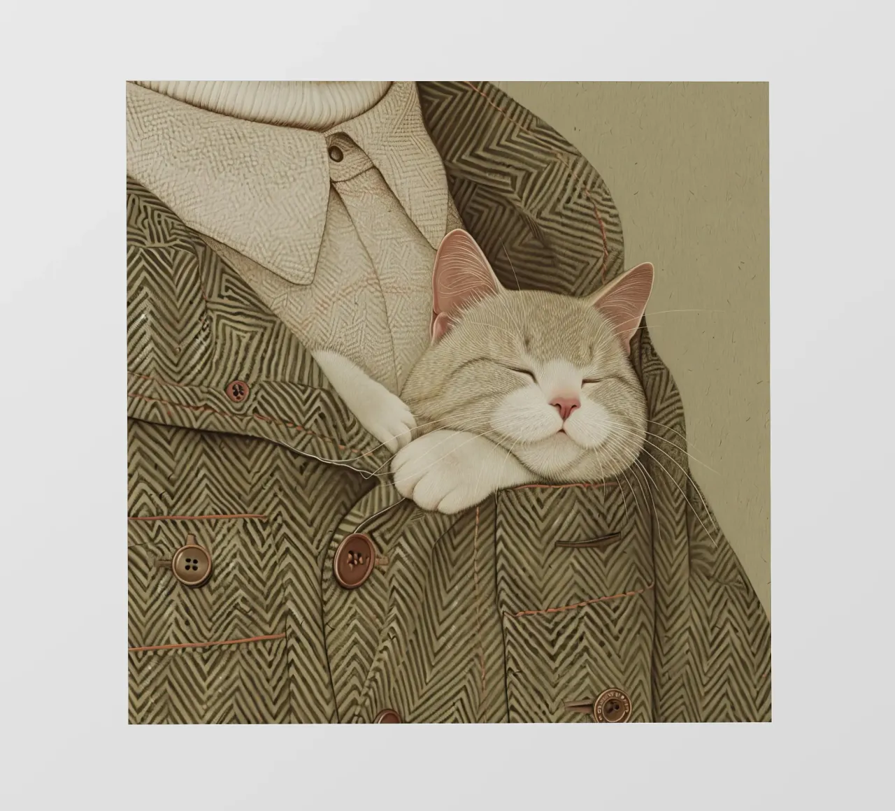 Purrfectly Snug papel para pared de Rustic Grace Studio 02