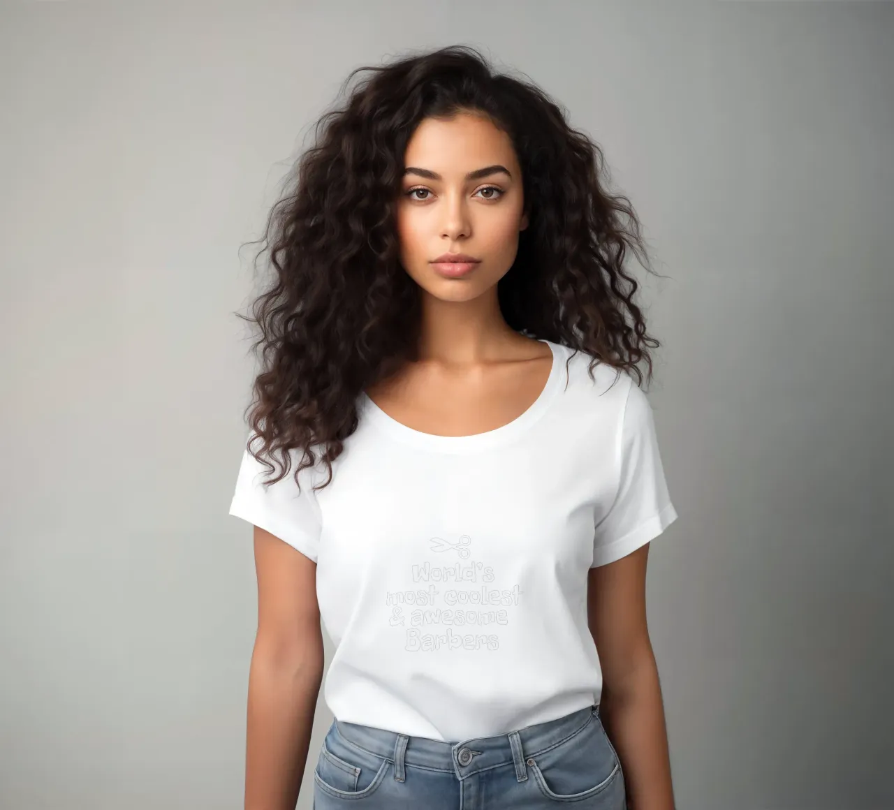 World's most coolest and awesome barbers dames t-shirt getailleerd van happieeagle