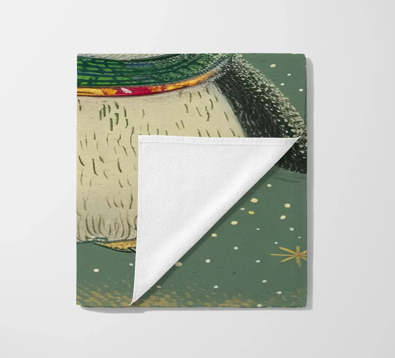 Cozy in the Snow beach towel by Rustic Grace Studio 02