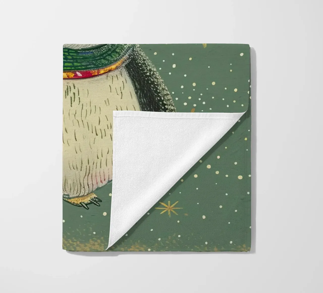 Cozy in the Snow beach towel by Rustic Grace Studio 02