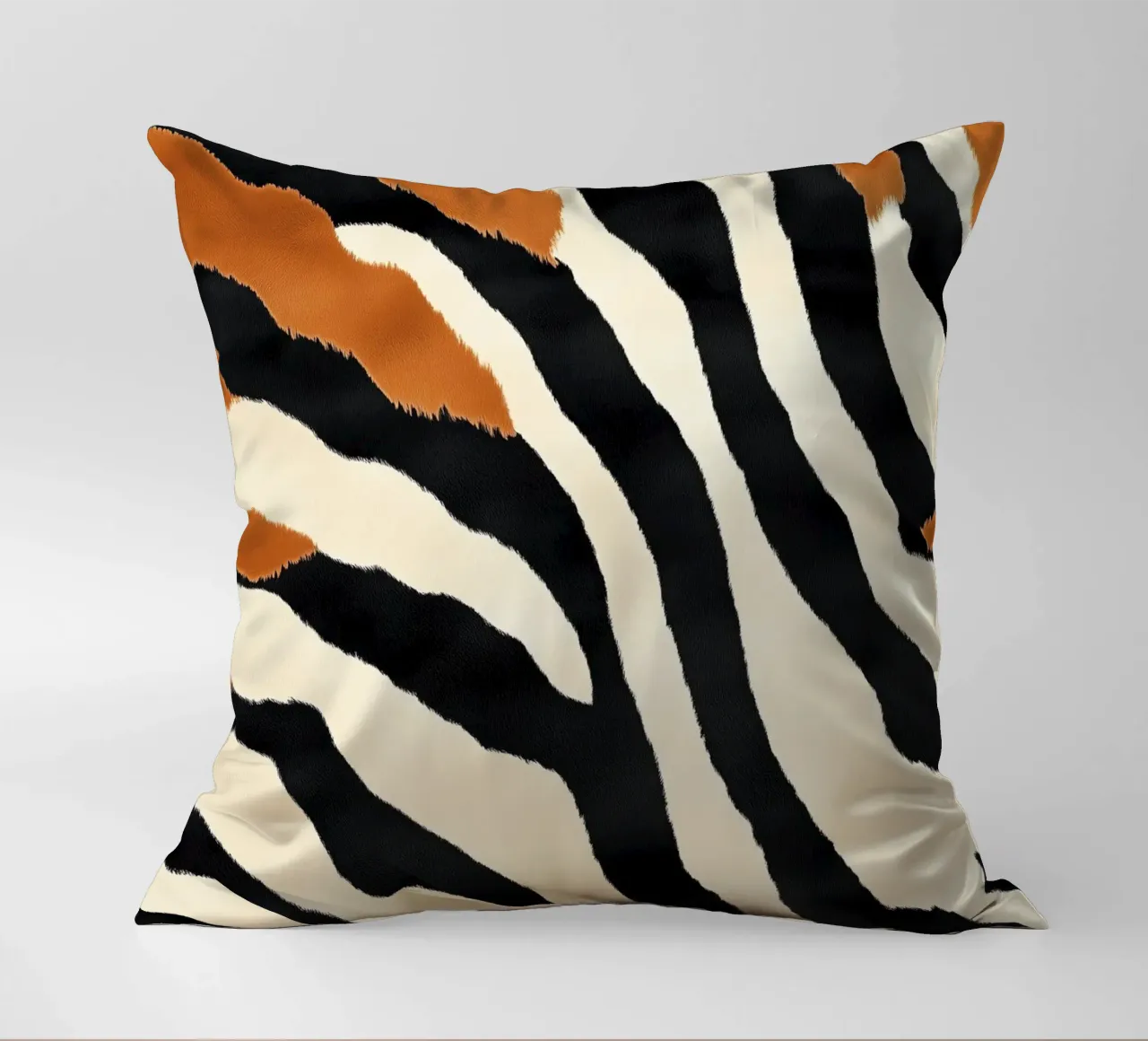Decorative abstract zebra stripe pattern decorative cushion by Autofocus