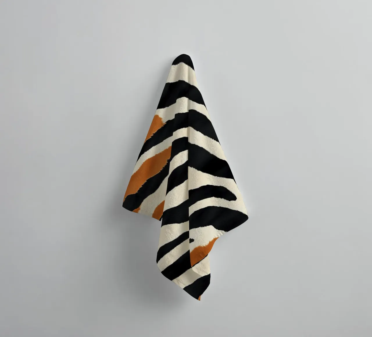Decorative abstract zebra stripe pattern towel by Autofocus