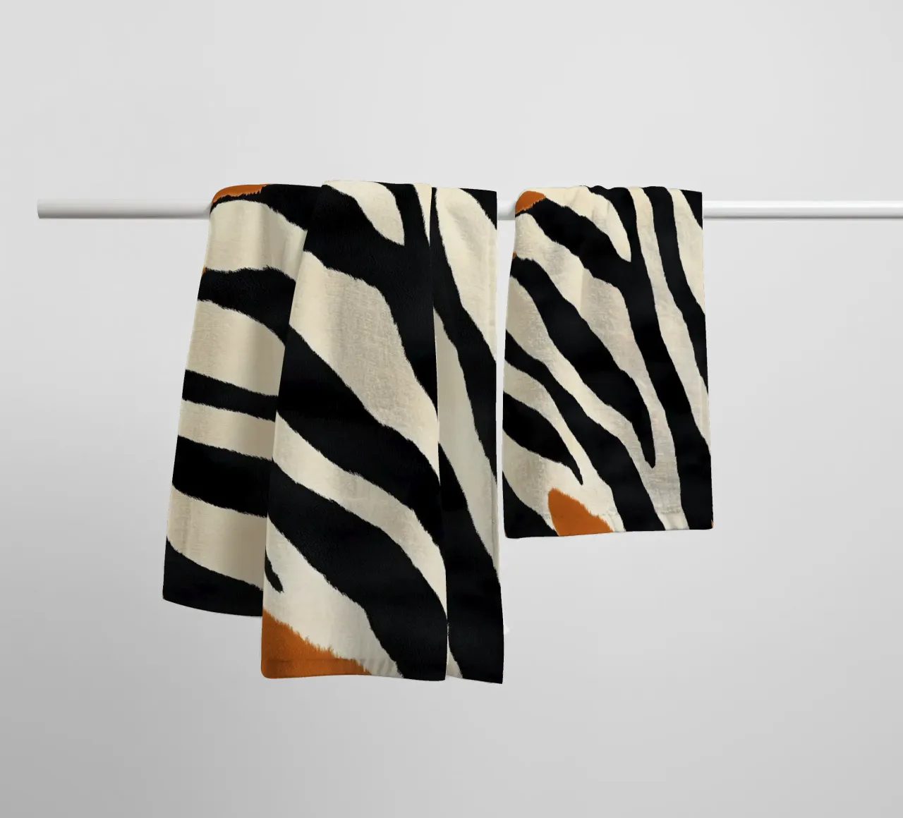 Decorative abstract zebra stripe pattern towel by Autofocus