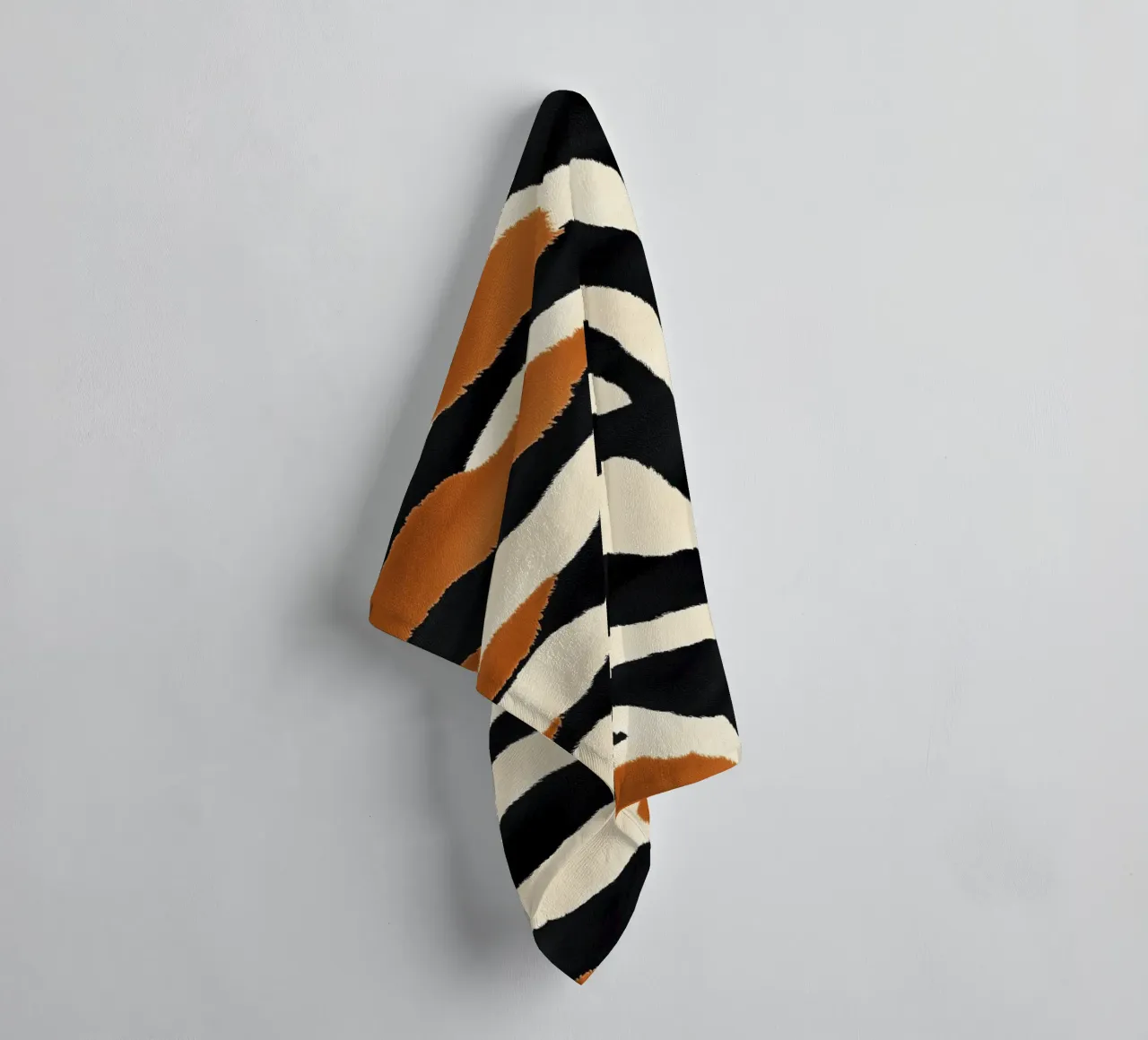 Decorative abstract zebra stripe pattern towel by Autofocus