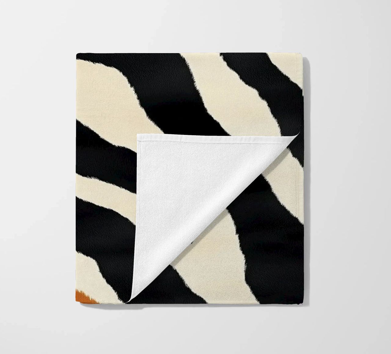 Decorative abstract zebra stripe pattern beach towel by Autofocus