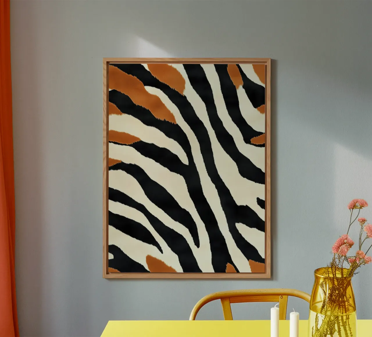 Decorative abstract zebra stripe pattern alu-dibond by Autofocus