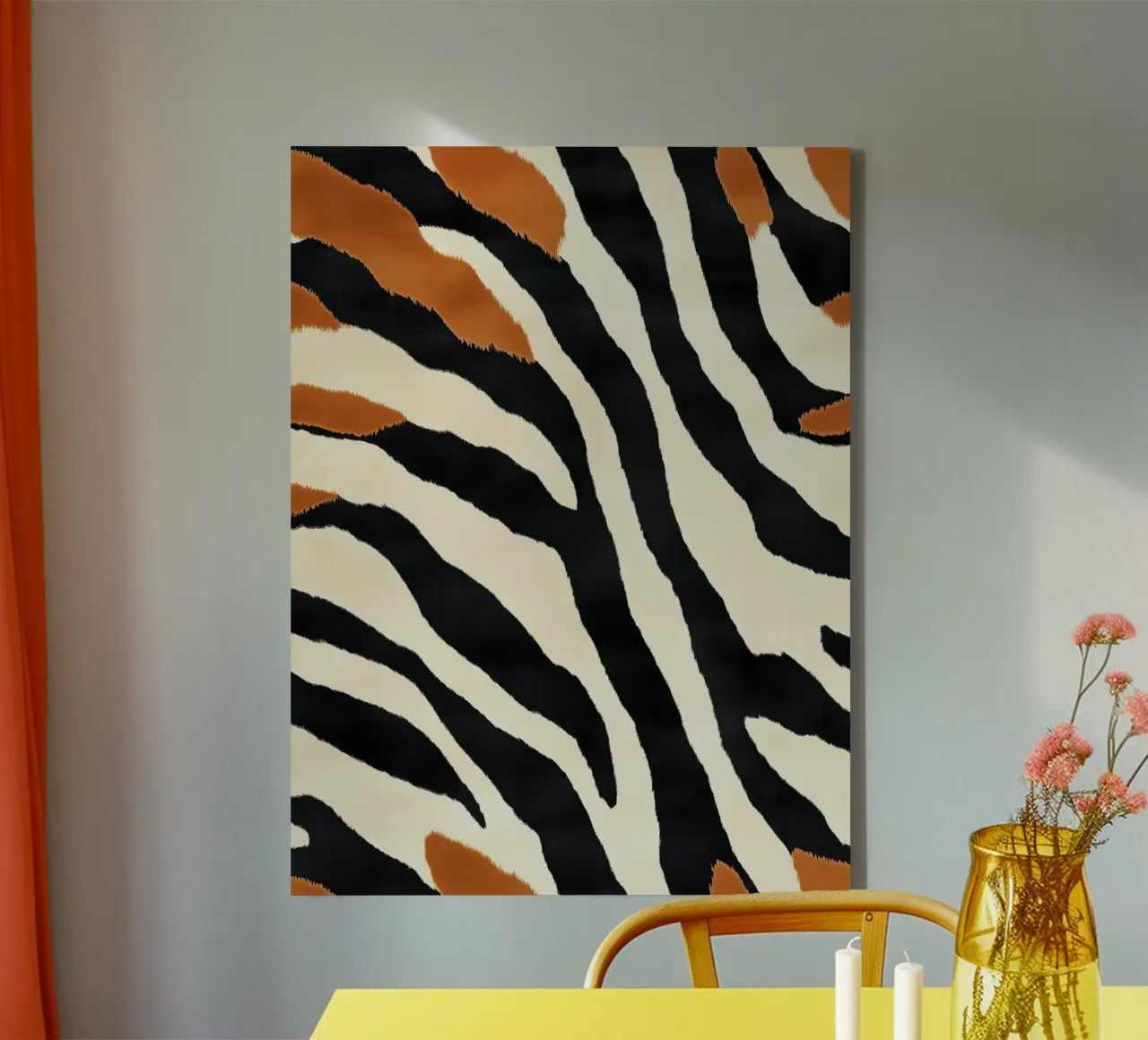 Decorative abstract zebra stripe pattern canvas by Autofocus