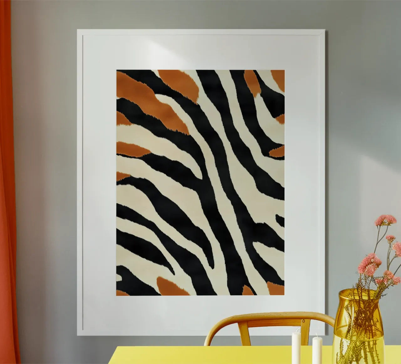 Decorative abstract zebra stripe pattern hahnemühle by Autofocus
