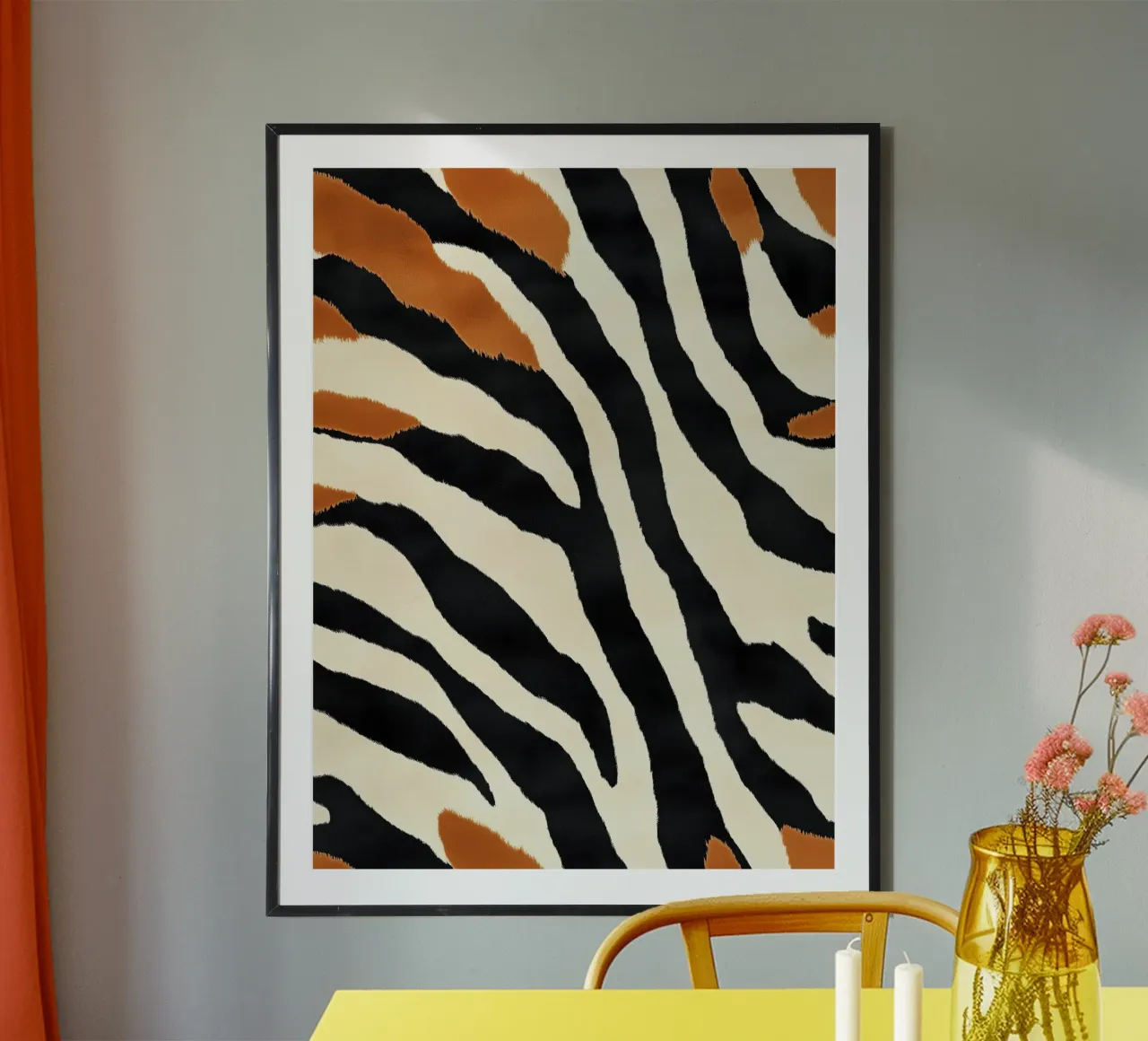Motif abstrait décoratif à rayures zébrées hahnemühle de Autofocus