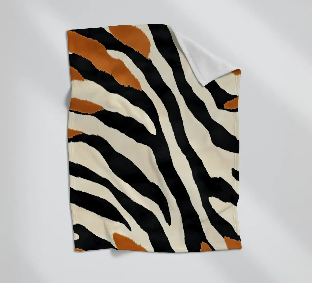 Decorative abstract zebra stripe pattern fleece blanket by Autofocus